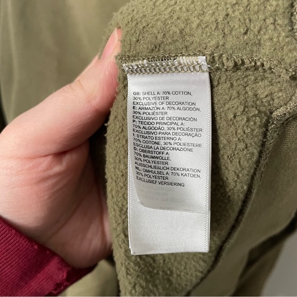 The North Face Fleece Hoodie Logo Spell Out Green and Black Size XL - Picture 4 of 5